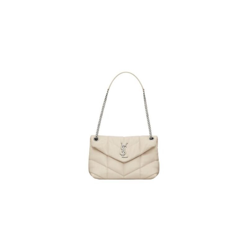 PUFFER SMALL CHAIN BAG IN QUILTED LAMBSKIN