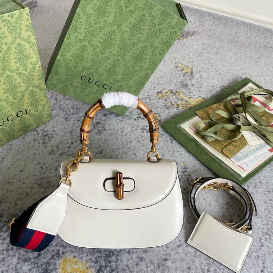GUCCI BAMBOO 1947 JUMBO GG SMALL TOP HANDLE BAG - Image 2