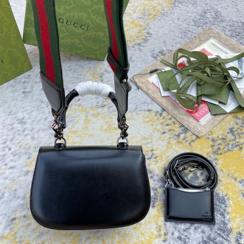 GUCCI BAMBOO 1947 JUMBO GG SMALL TOP HANDLE BAG - Image 4