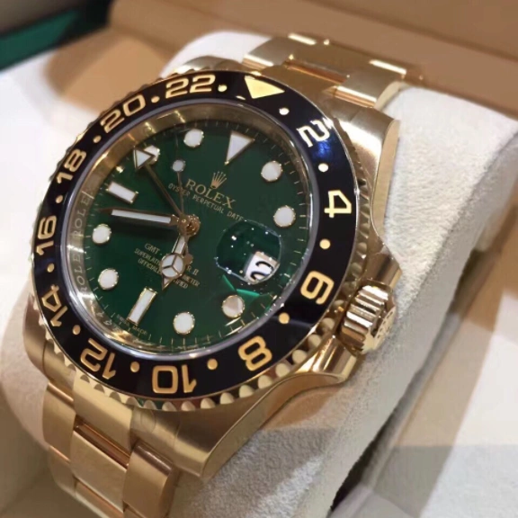 Rolex GMT-Master II Yellow Gold Automatic Green Dial Men's Watch 116718-LN-78208 - Image 5