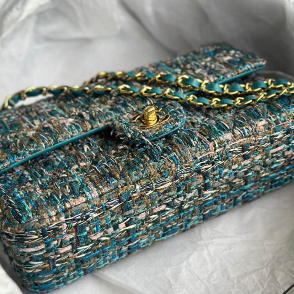 Chanel Tweed Medium Classic Flap Bag - Image 6