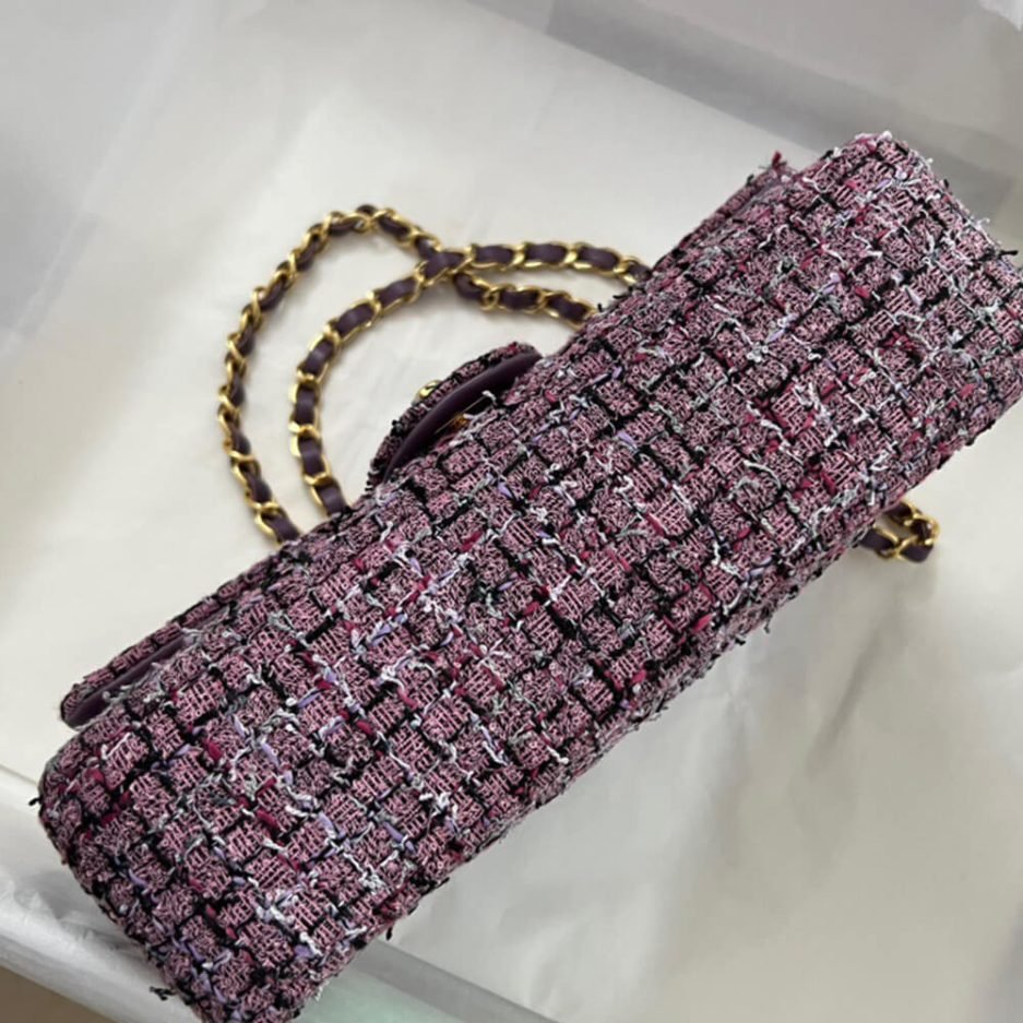 Chanel Tweed Medium Classic Flap Bag - Image 6
