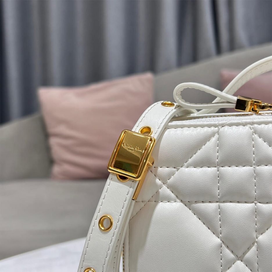 DIOR CARO BOX BAG WITH CHAIN - Image 6