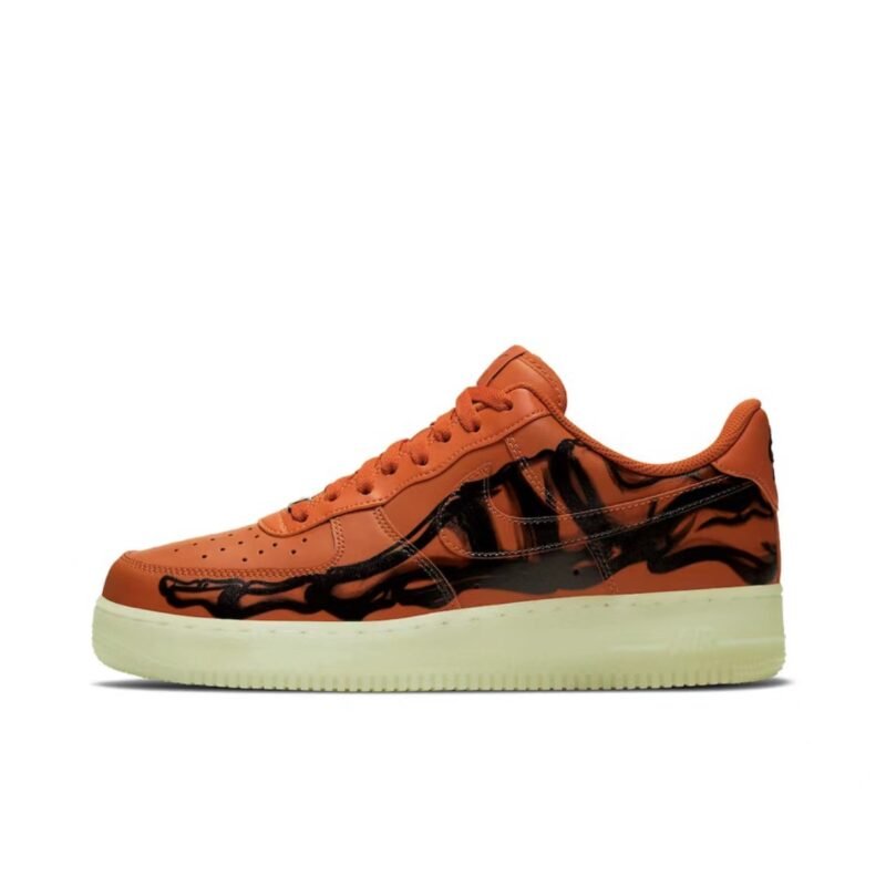 Nike Air Force 1 Low Orange Skeleton Halloween CU8067-800
