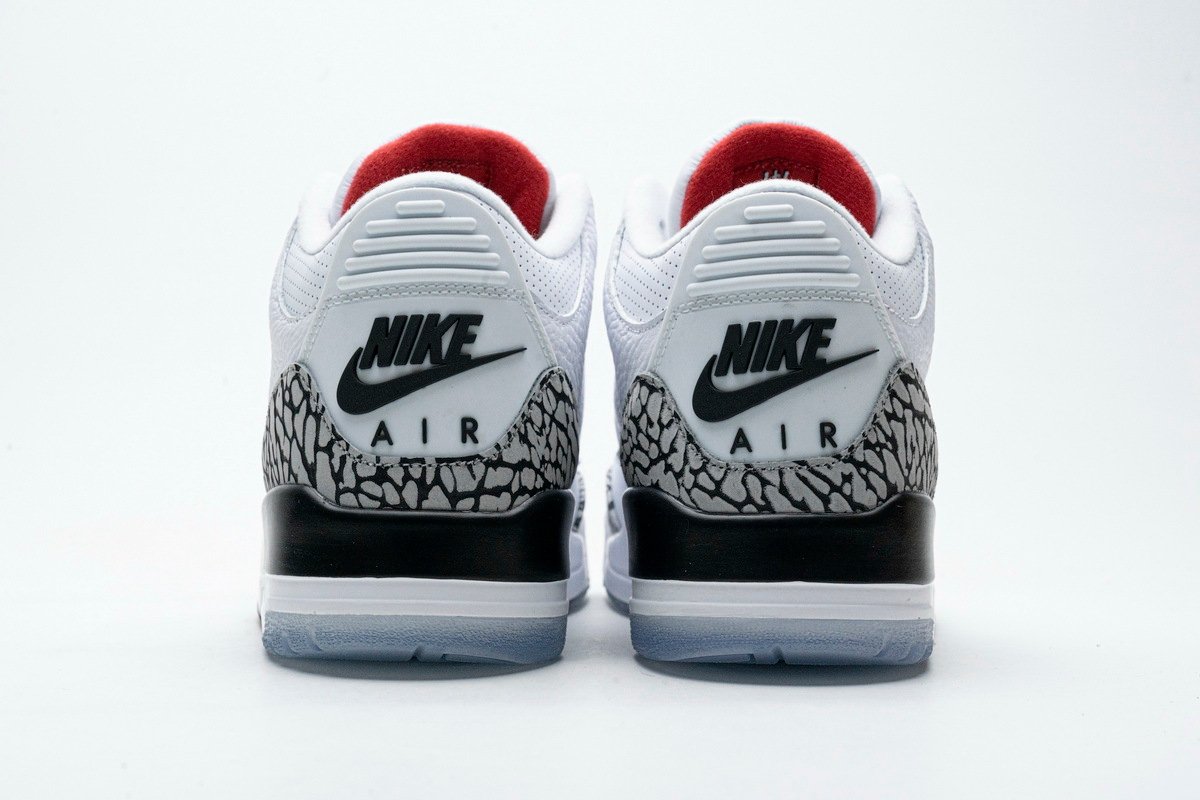 PK God Batch Air Jordan 3 Retro Free Throw Line White Cement 923096-101 - Image 4