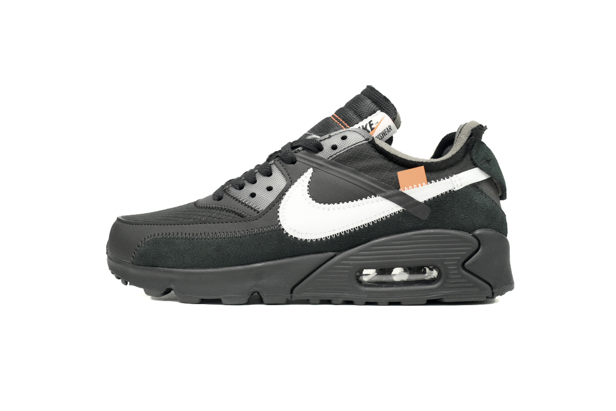 PK God Batch Nike Air Max 90 OFF-WHITE "All Black" AA7293-001