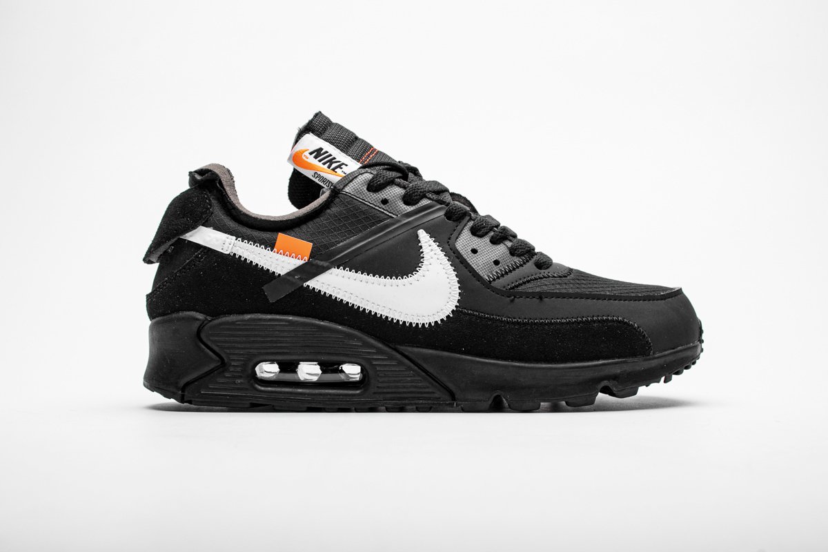 PK God Batch Nike Air Max 90 OFF-WHITE "All Black" AA7293-001 - Image 2