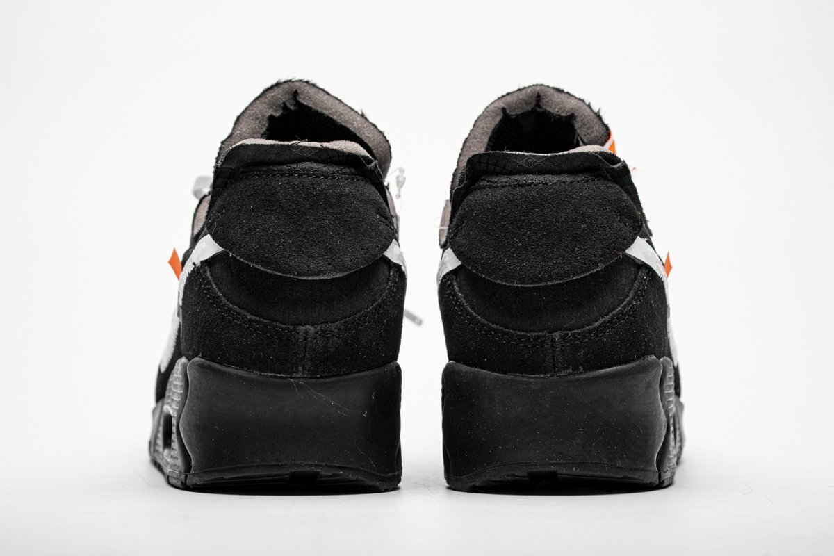 PK God Batch Nike Air Max 90 OFF-WHITE "All Black" AA7293-001 - Image 4