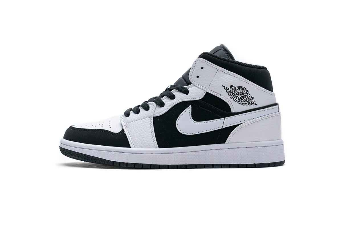 PKstockx Air Jordan 1 Mid White Black 554724-113