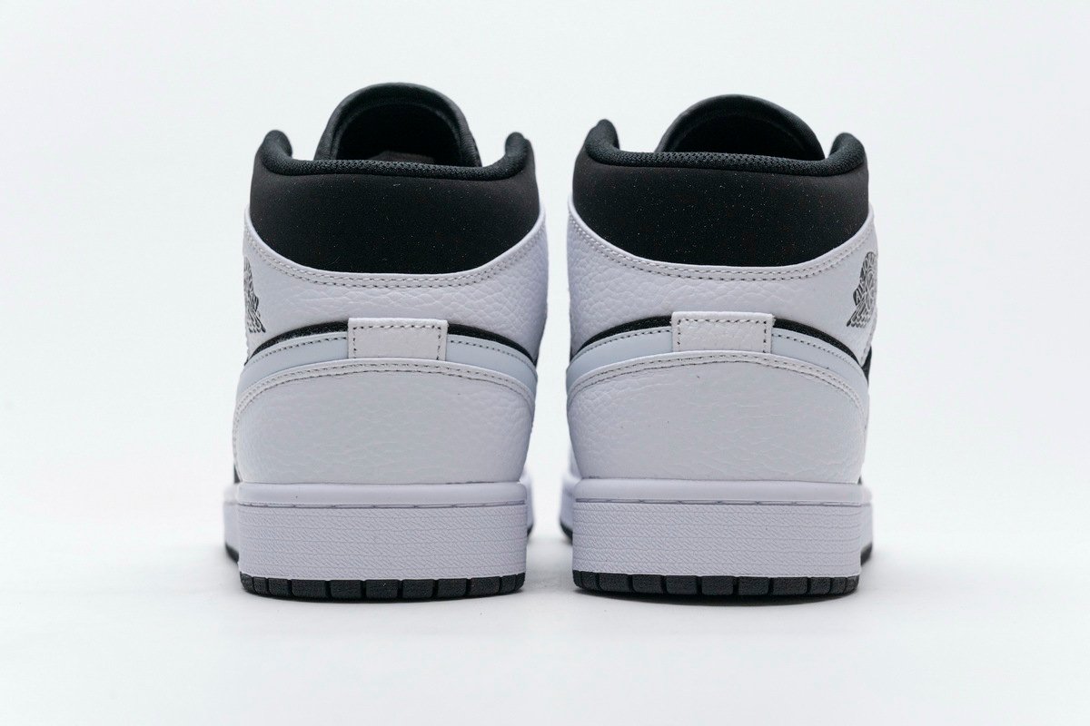 PKstockx Air Jordan 1 Mid White Black 554724-113 - Image 4