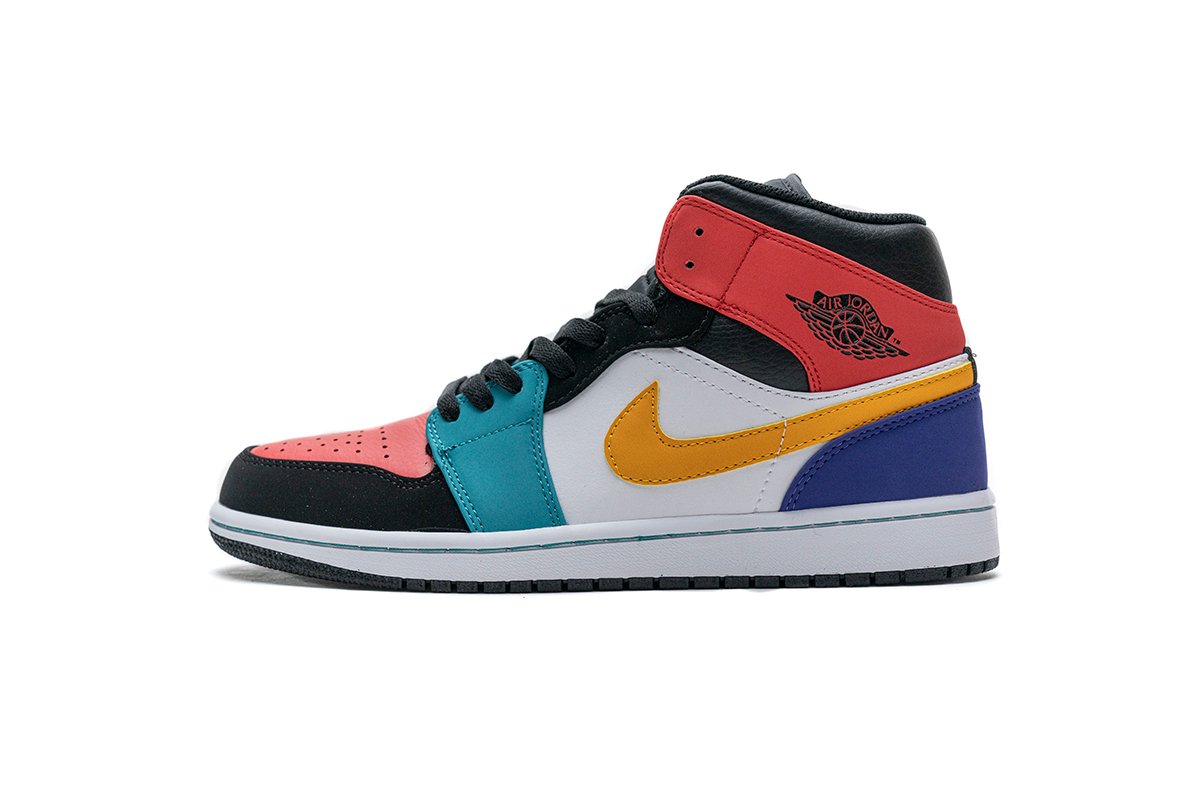 PKstockx Air Jordan 1 Mid Bred Multi-Color 554724-125