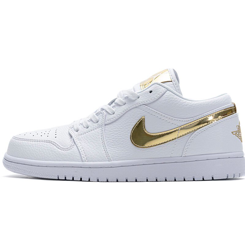 PKstockx Air Jordan 1 Low White Metallic Gold (W) CZ4776-100