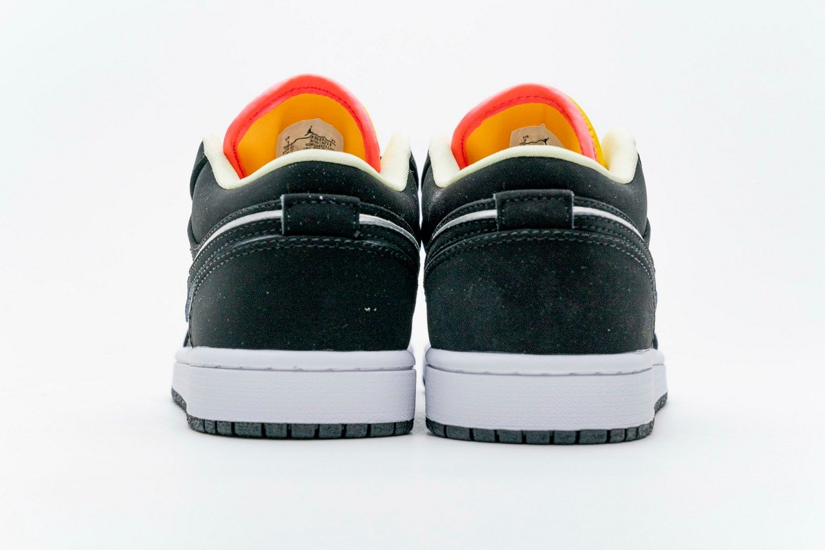 PKstockx Air Jordan 1 Low Black Aurora Green Laser Orange CK3022-013 - Image 4