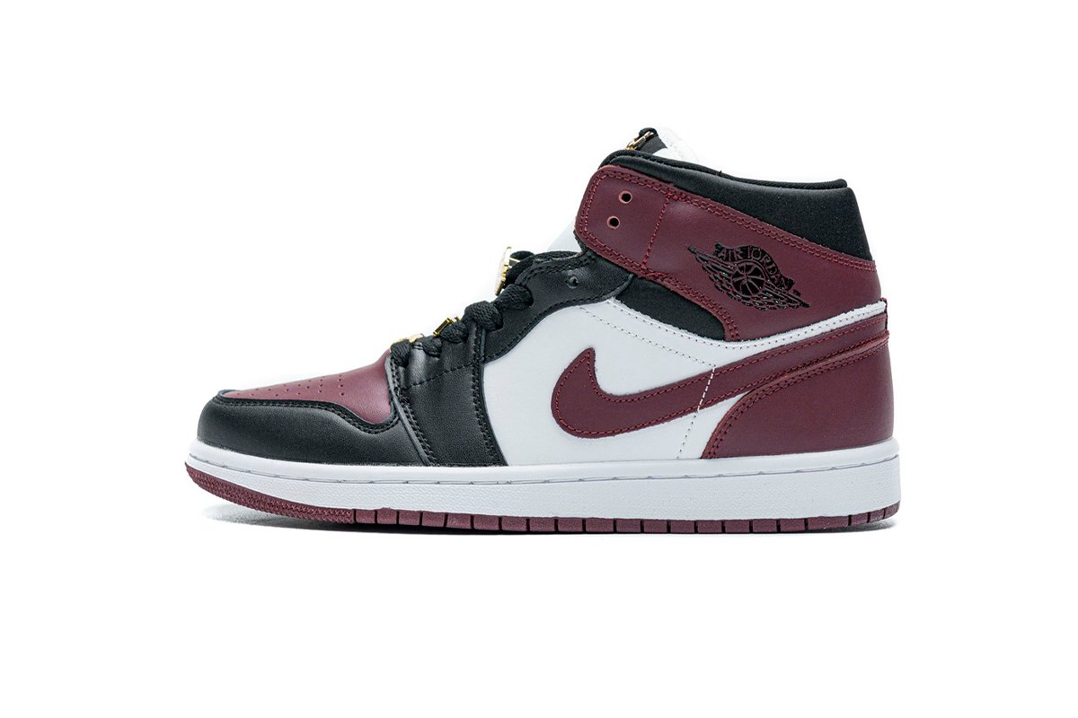PKstockx Air Jordan 1 Mid SE Black Dark Beetroot (W) CZ4385-016