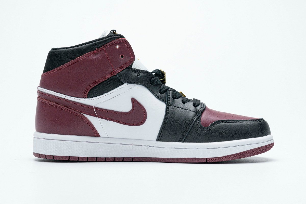 PKstockx Air Jordan 1 Mid SE Black Dark Beetroot (W) CZ4385-016 - Image 2
