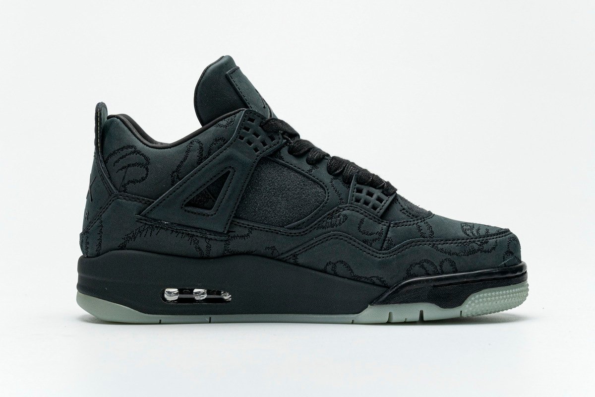 PK God Batch Air Jordan 4 Retro Kaws Black 930155-001 - Image 2