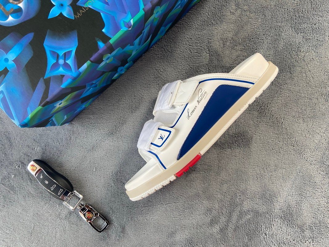 Pkstockx LOUIS VUITTON Trainer White Blue - Image 3
