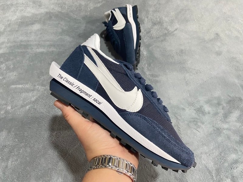 PKstockx Fragment Design x sacai x Nike LDWaffle Blue Void DH2684-400 - Image 4