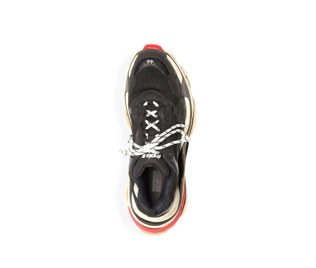 Pkstockx Balenciaga Triple S BLACK/WHITE-RED - Image 4