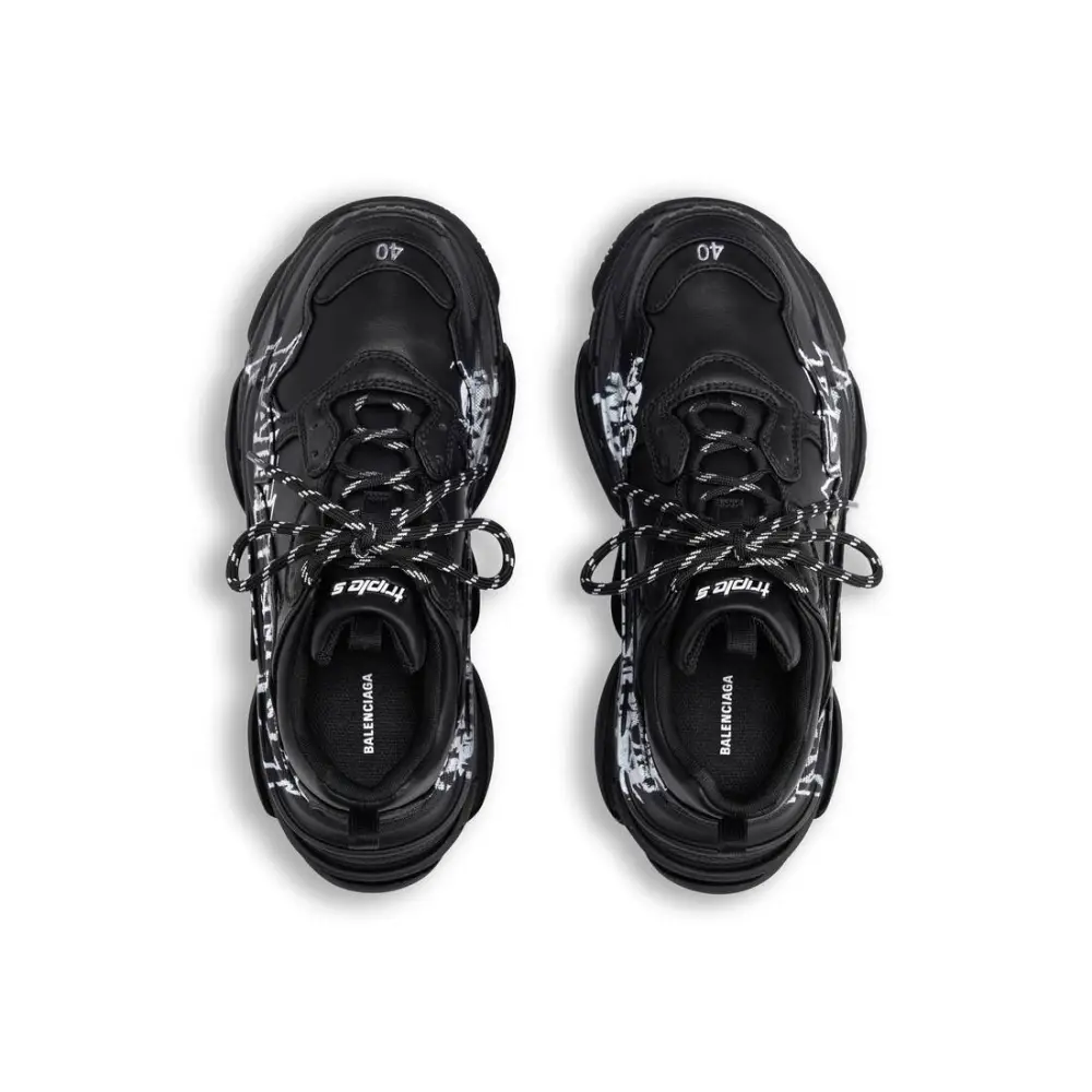 Balenciaga Triple S DIY Metal Artwork Black 536737W2FAY1090 - Image 4