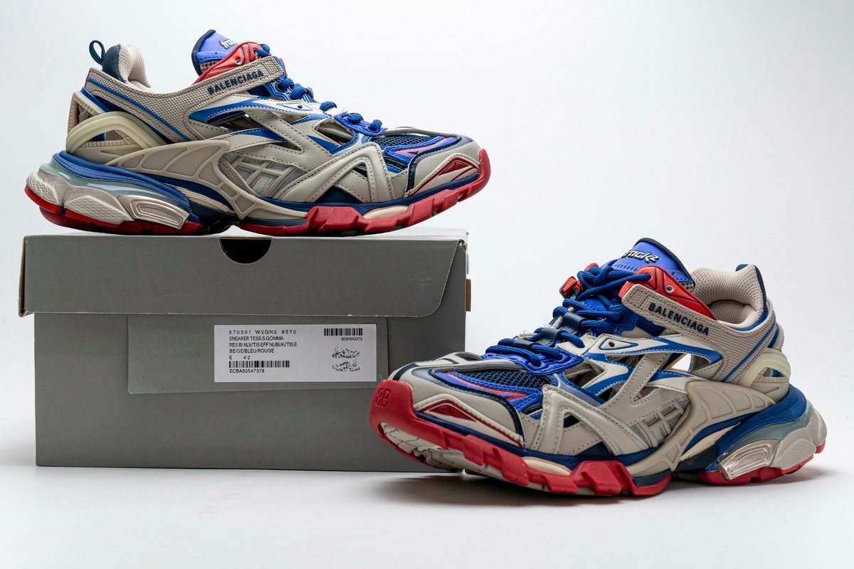 Balenciaga Track 2 Sneaker Beige Blue 570391 W2GN2 8570 - Image 14