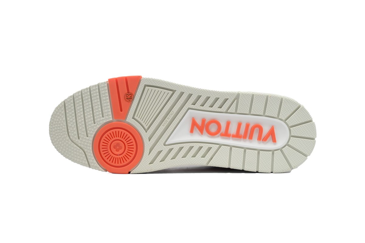 PK God Batch LOUIS VUITTON Trainer White Orange - Image 4
