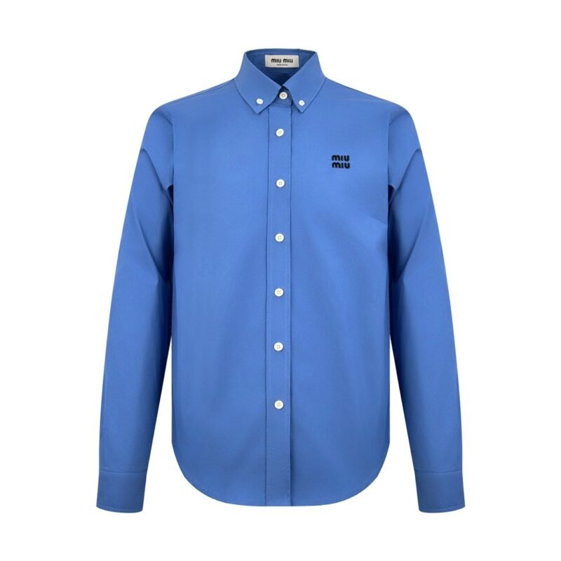 Miu Miu Button-detailed Cotton-poplin Shirt D82301