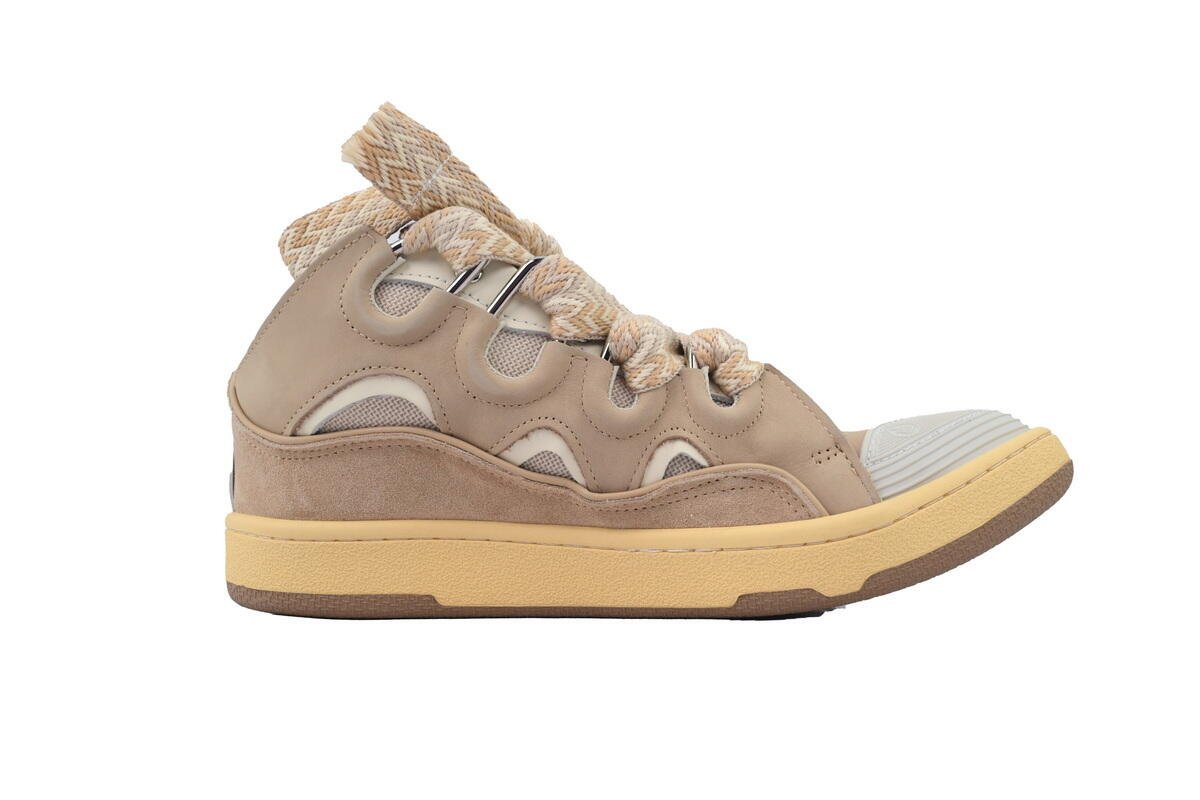 Lanvin Wmns Curb Sneakers White Brown - Image 2