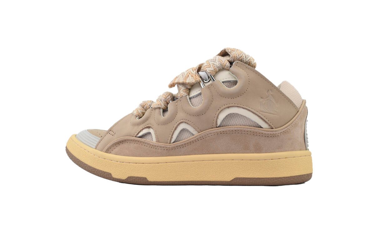 Lanvin Wmns Curb Sneakers White Brown