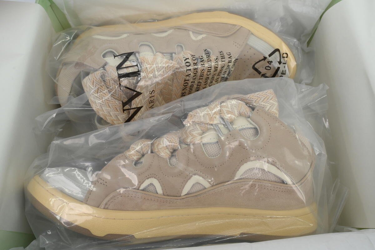 Lanvin Wmns Curb Sneakers White Brown - Image 10