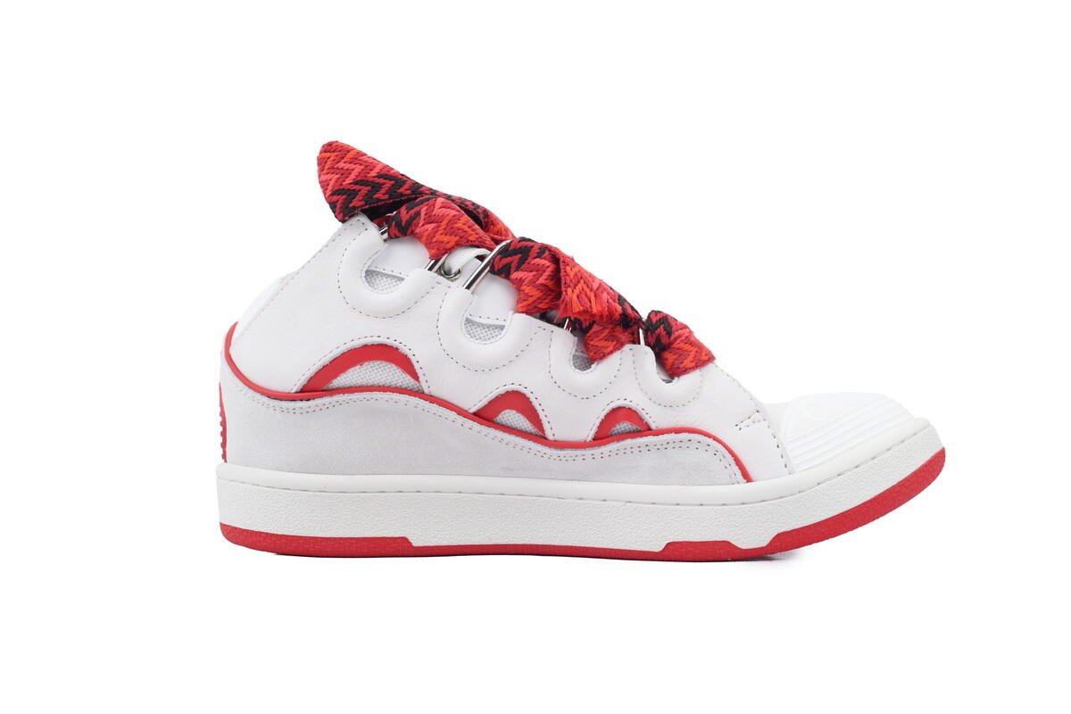 Lanvin Wmns Curb Sneakers White Red - Image 2