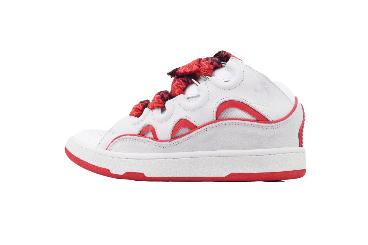Lanvin Wmns Curb Sneakers White Red