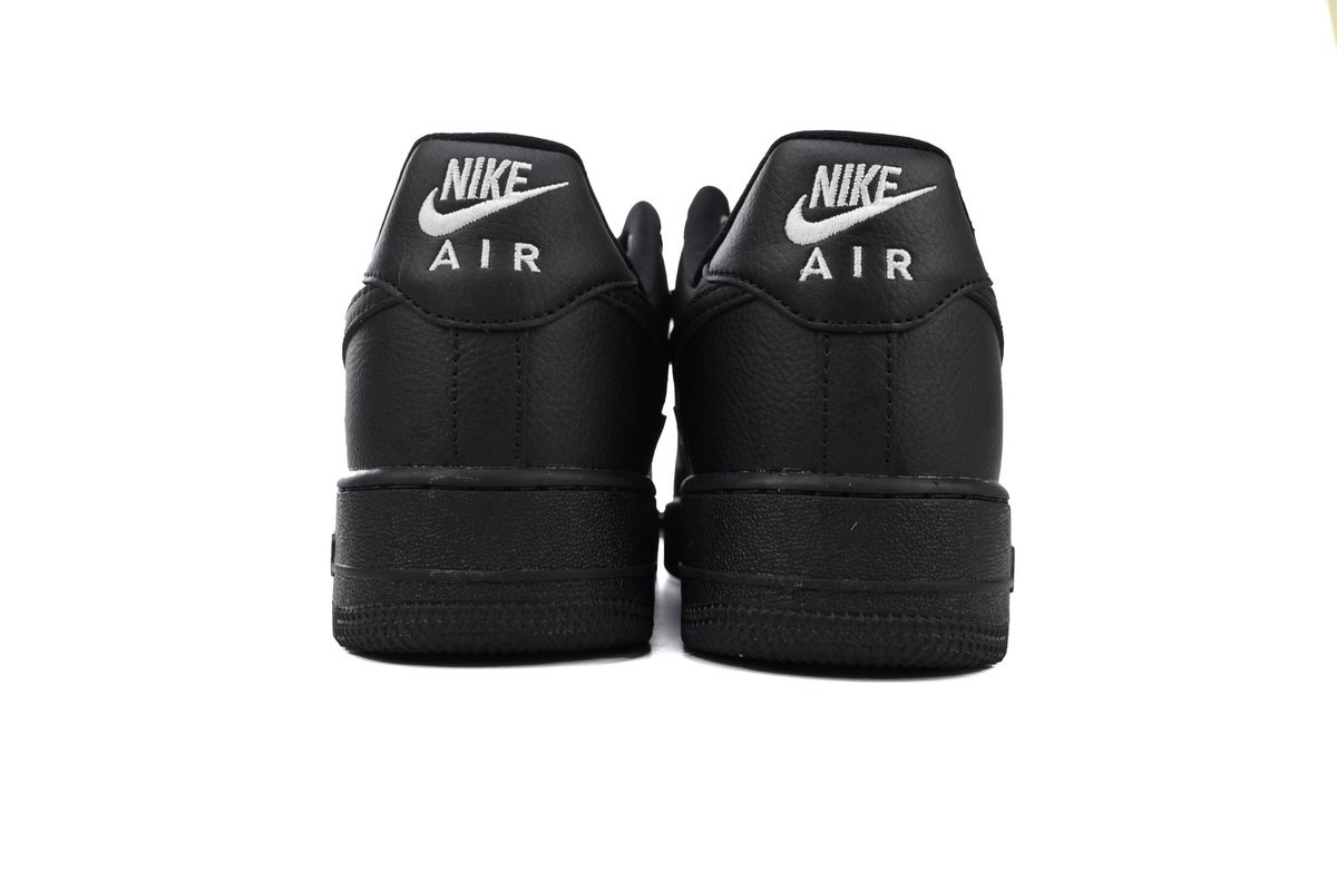 Nike Air Force 1 Low Black Silver Mini Swoosh HQ1180-001 - Image 3
