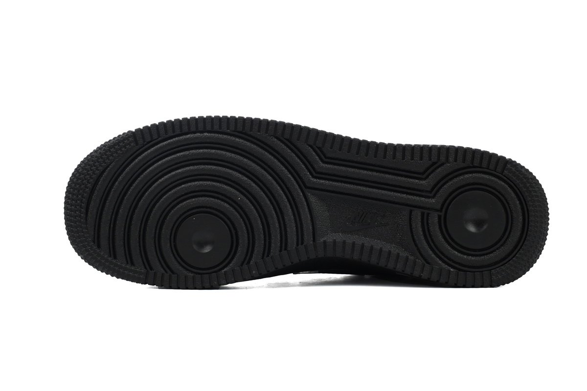 Nike Air Force 1 Low Black Silver Mini Swoosh HQ1180-001 - Image 4