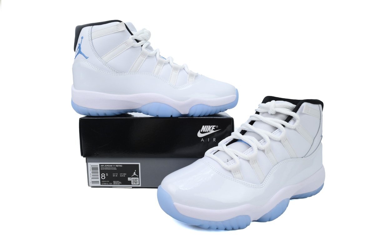 PK God Air Jordan 11 Retro 'Columbia / Legend Blue' CT8012-104 - Image 11