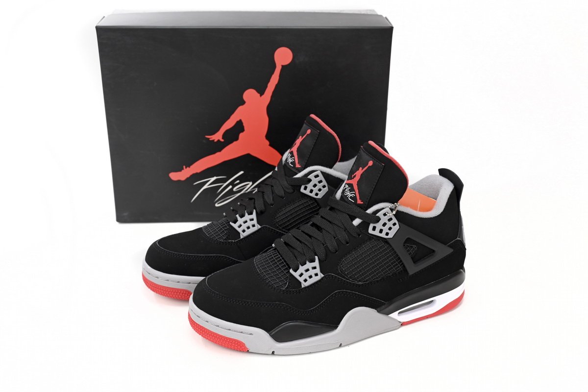 PK God Batch Air Jordan 4 Retro Bred 308497-060 - Image 14