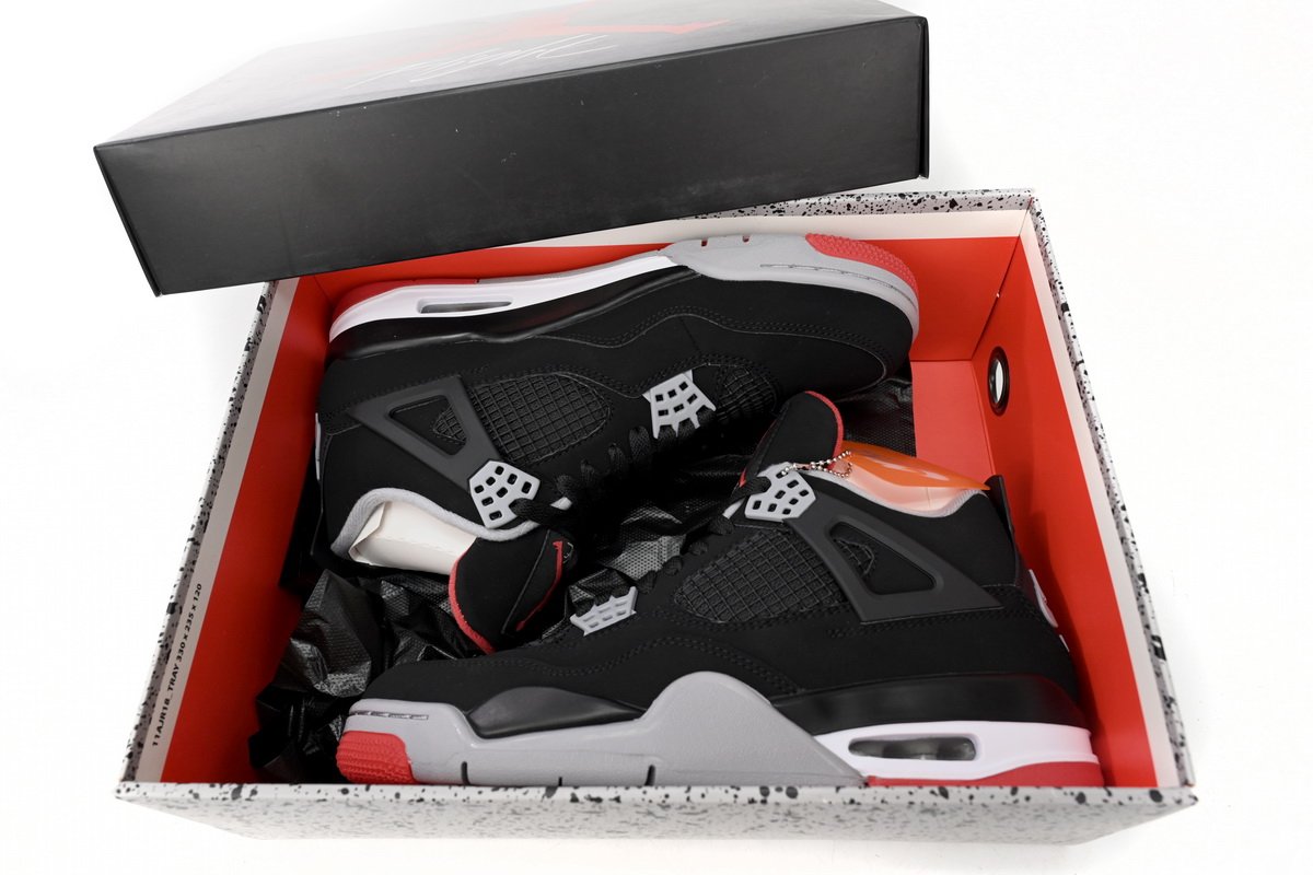 PK God Batch Air Jordan 4 Retro Bred 308497-060 - Image 12