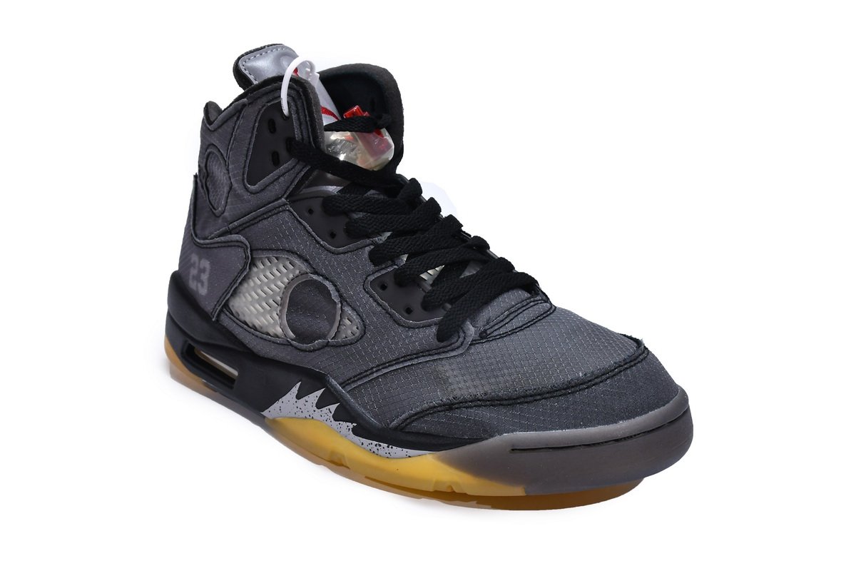 PK God Batch Air Jordan 5 Retro Off-White Black CT8480-001 - Image 2