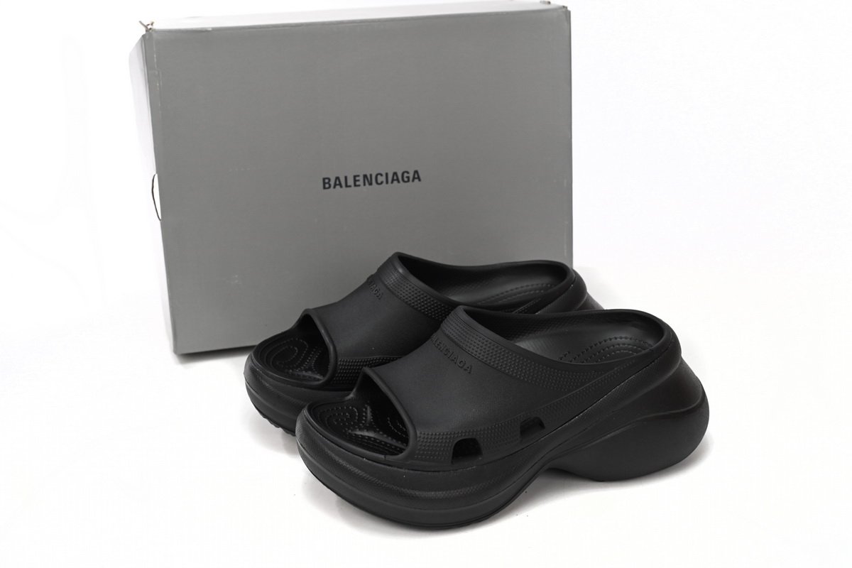 PK God Batch BALENCIAGA Pool Crocs Black 677389 W158E 1000 - Image 11