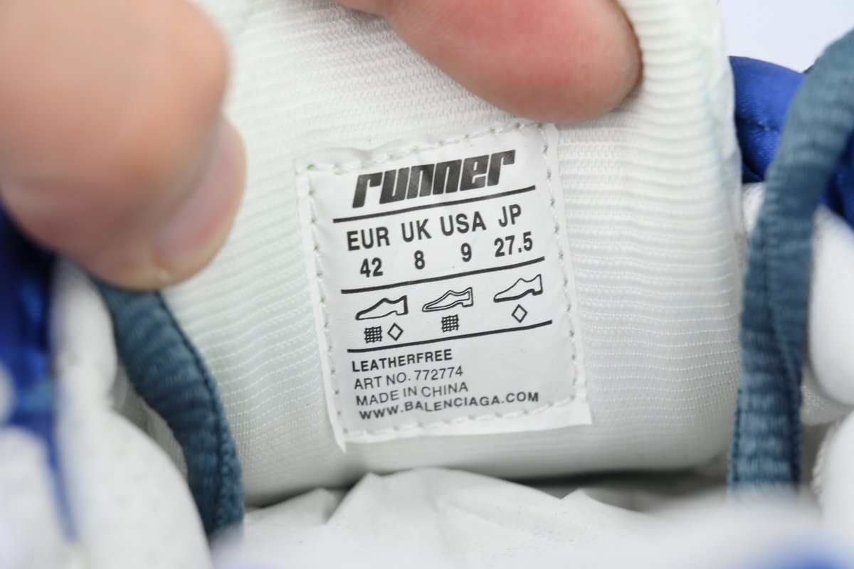 PK God Batch Balenciaga Runner Sneaker 'White Purple Blue' 772767 W3RMU 9547 - Image 9