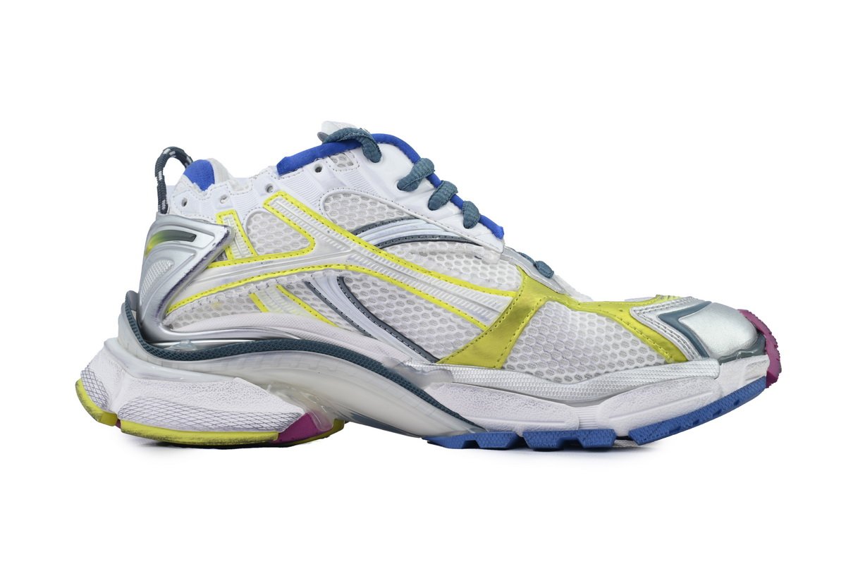 PK God Batch Balenciaga Runner Sneaker 'White Purple Blue' 772767 W3RMU 9547 - Image 2