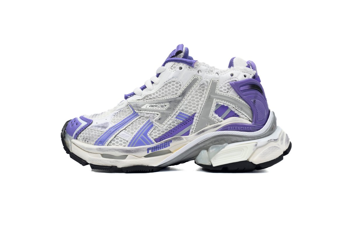 PK God Batch Balenciaga Runner White Purple 677402 W3RB2 5901