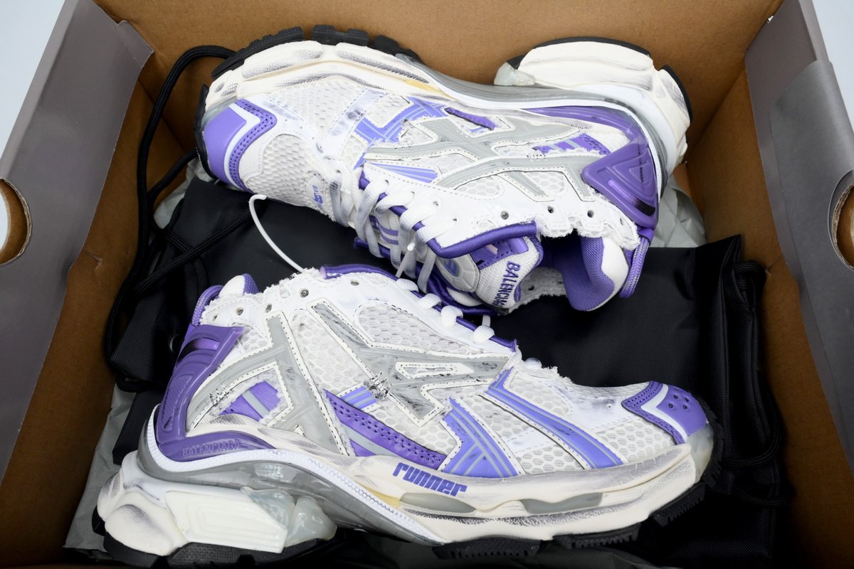 PK God Batch Balenciaga Runner White Purple 677402 W3RB2 5901 - Image 11