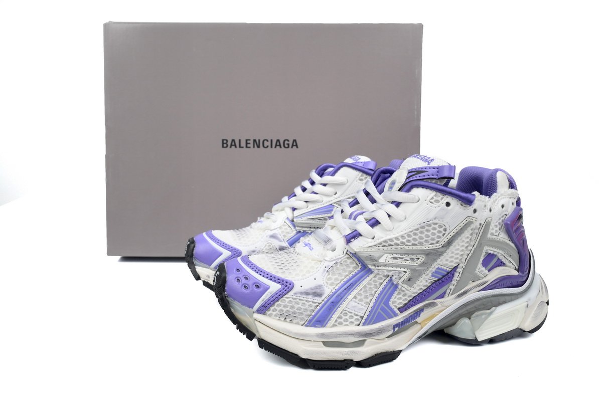 PK God Batch Balenciaga Runner White Purple 677402 W3RB2 5901 - Image 12