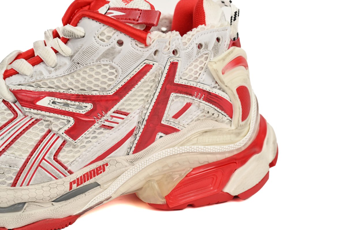 PK God Batch Balenciaga Runner White Red 677402 W3RB2 9060 - Image 8