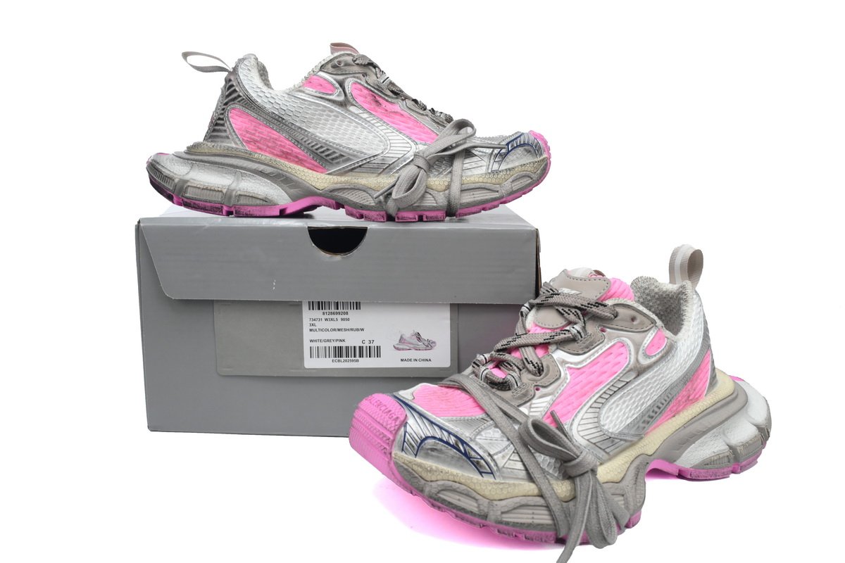 PK God Batch Balenciaga Silver Pink 734731 W3XL5 9050 - Image 3