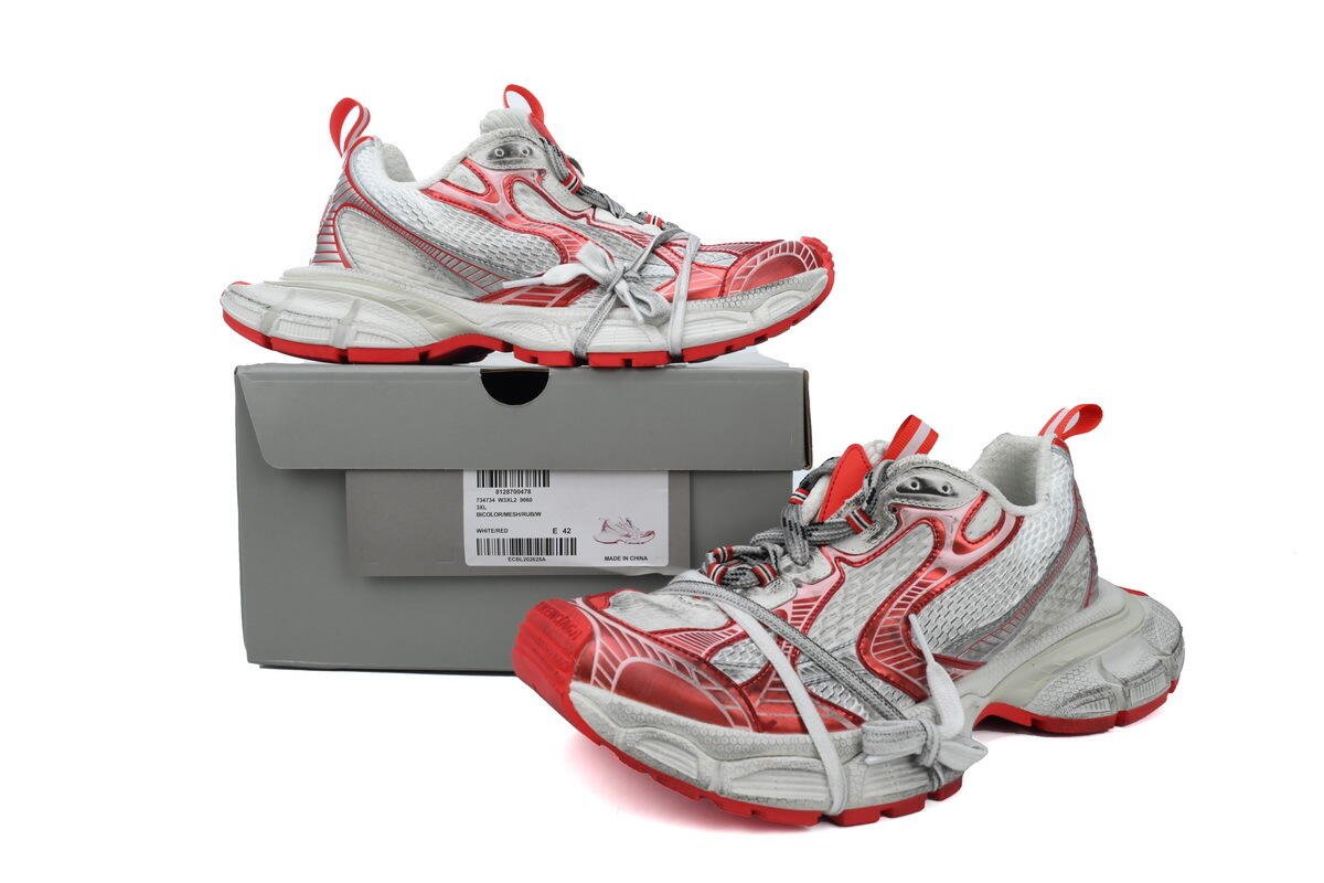 PK God Batch Balenciaga White Red 734734 W3XL2 9060 - Image 10