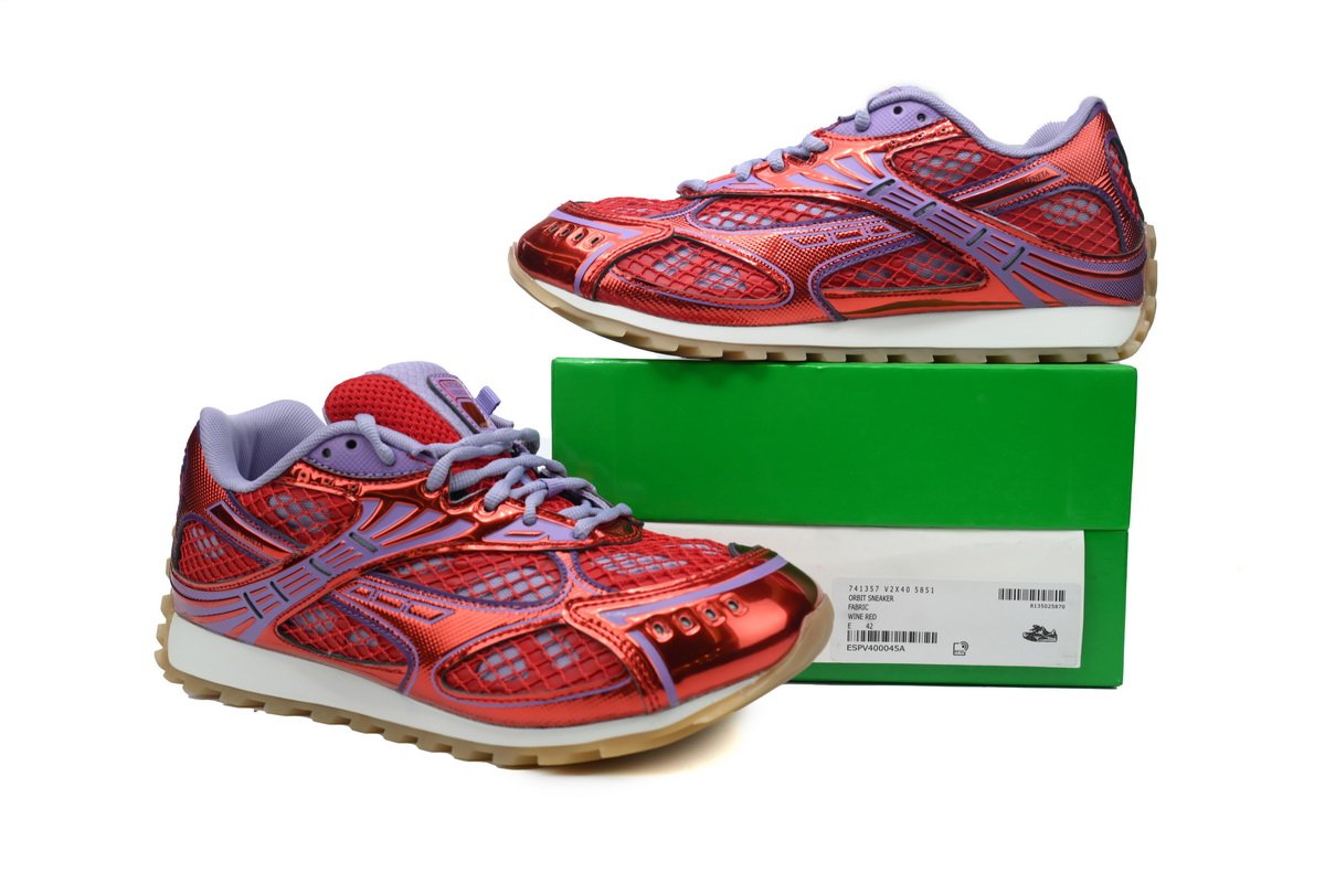 PK God Batch Bottega Veneta Orbit Sneaker Red - Image 11