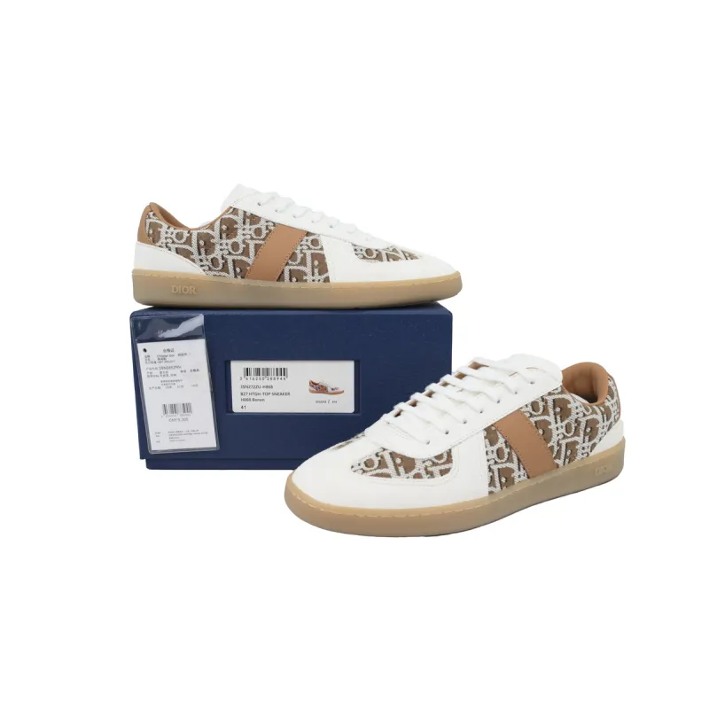 PK God Batch Dior B01 Matchpoint Sneaker 'White And Brown Print' - Image 8