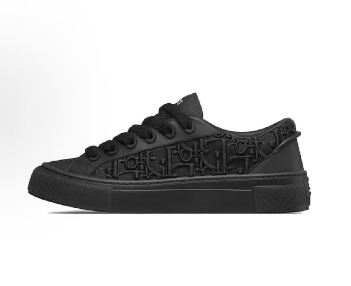 PK God Batch Dior B33 Sneaker Black Smooth Calfskin Oblique Raised Embroidery  3SN303ZYQ_H900